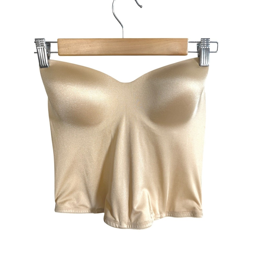 Dominique 8541 Ariel Strapless Longline Bridal Bra Latte 38C Corset Bustier NEW